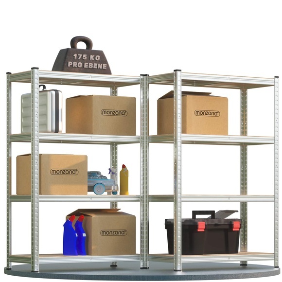 Deuba Schwerlastregal 2er-Set 160x90x40cm verzinkt 700kg
