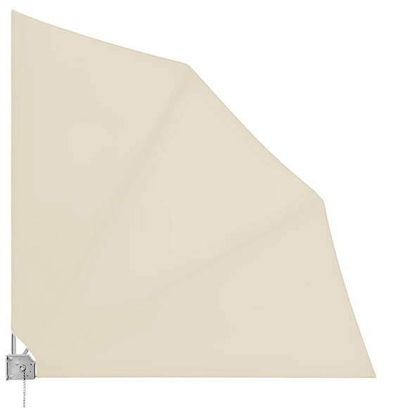 Deuba Balkonfächer 2er-Set Beige 140x140cm klappbar