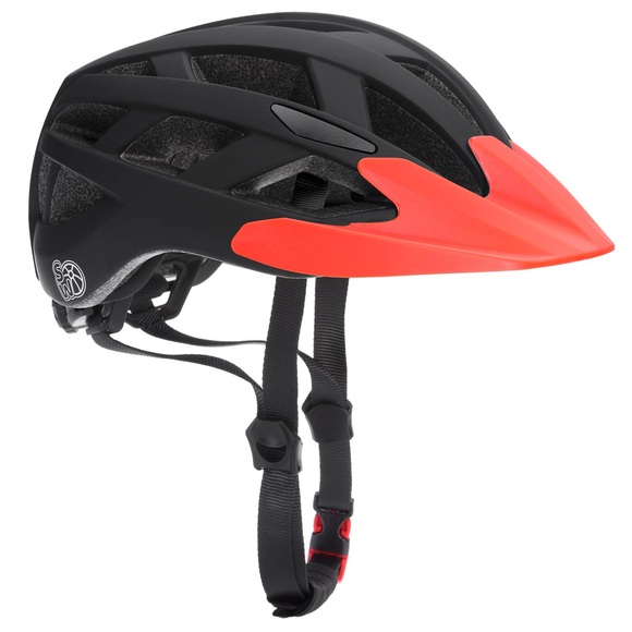 Deuba Kinderhelm Schwarz/Orange Größe M