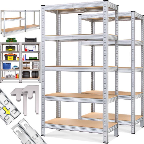 Deuba Schwerlastregal 2er-Set 180x90x40cm verzinkt 875kg