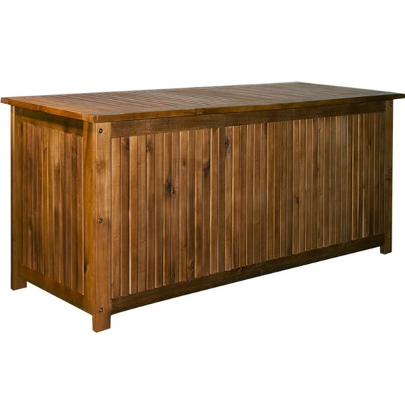 Casaria Auflagenbox Akazienholz 117x50x59cm inkl. Innenplane
