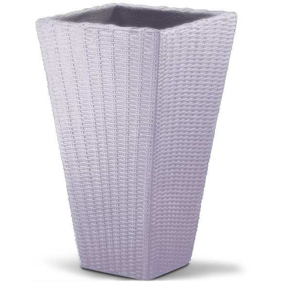 Blumentopf Anthrazit Polyrattan-Optik 70x40x40cm