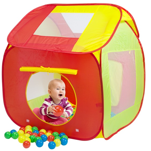 Spielwerk Kinderzelt Bällebad inkl. 200 Bälle Bunt