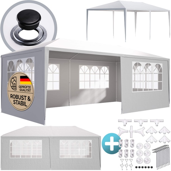 Festzelt Rimini Weiß 3x6m UV-Schutz 50+