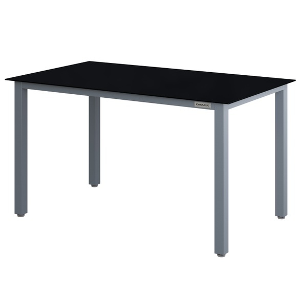 Gartentisch Bern Silber Alu 150x90x75cm