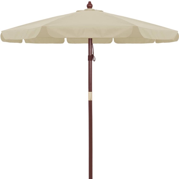 Kingsleeve Sonnenschirm Holz Beige Ø330cm UV-Schutz 40+