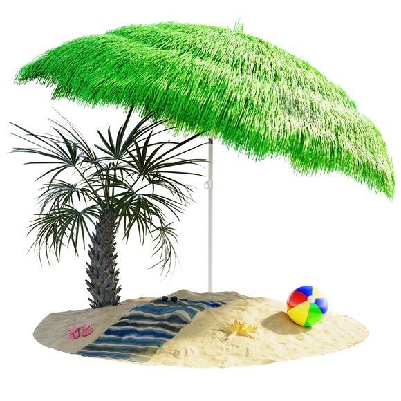 Kingsleeve Sonnenschirm Hawaii Grün Ø160cm
