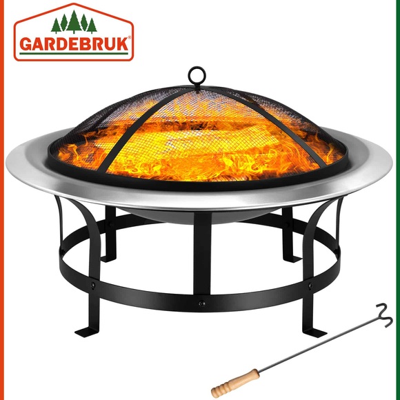 Deuba® Feuerstelle Edelstahl Ø75cm