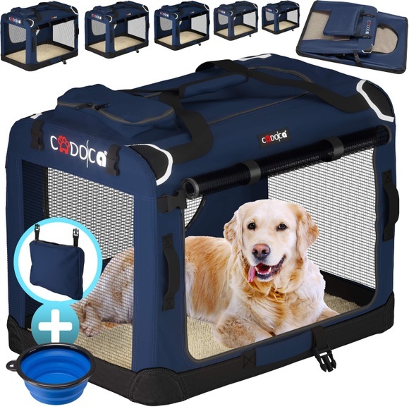 Hundetransportbox Blau XXL 92x64x64cm