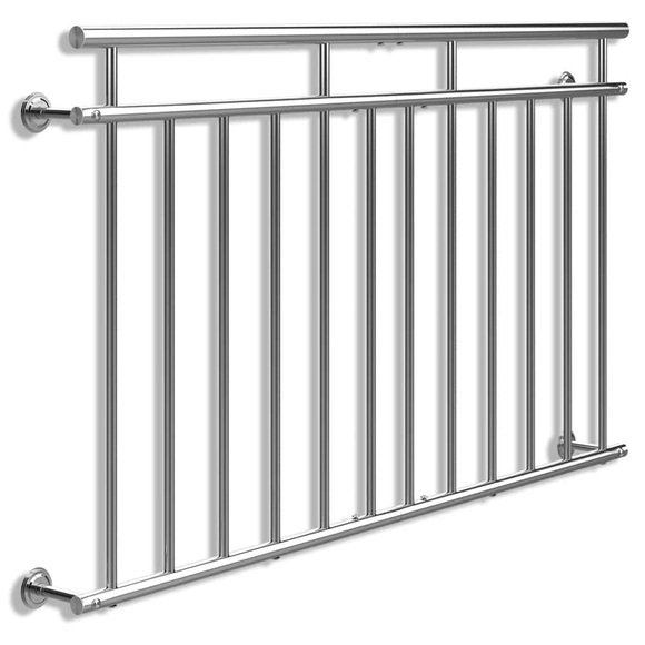 monzana® Französisches Balkongeländer Edelstahl 90x156cm