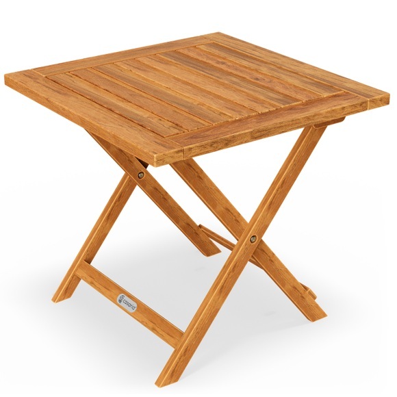 Casaria Gartentisch geöltes Akazienholz 46x46cm klappbar