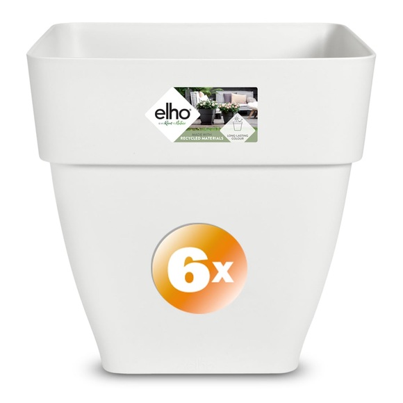 Blumentopf 6er-Set Weiß 36x36x35cm 30L