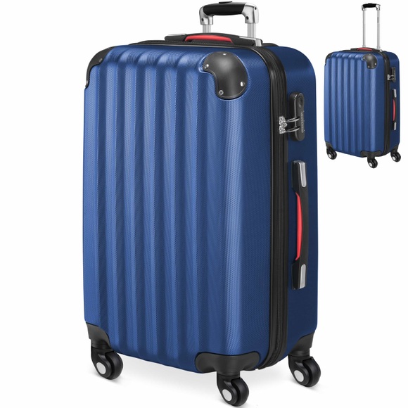 Deuba Koffer Hartschale Baseline Navy L aus ABS 62l 39,5x25x60cm