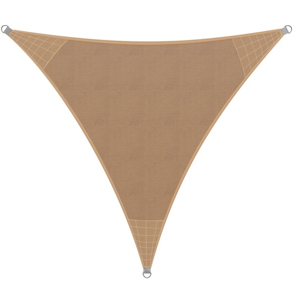 Detex Sonnensegel HDPE Dreieck Sand 5x5x5m