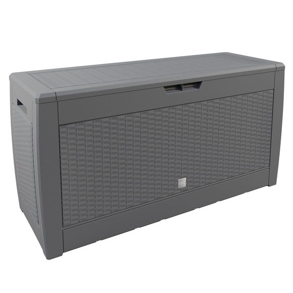 Deuba Auflagenbox Rato Grau 119x48x60cm