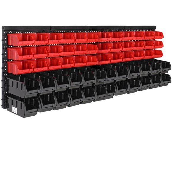 Deuba 2x Wandregal mit je 30 Stapelboxen