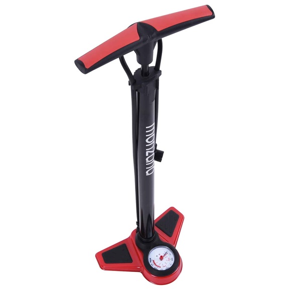 monzana® Hochdruck Luftpumpe mit Manometer - 12 bar