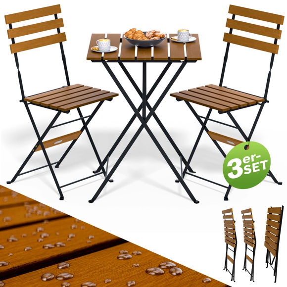 Garten-Sitzgruppe 3-tlg. Akazienholz FSC®- zertifiziert