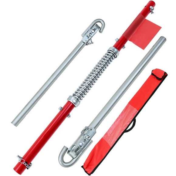 Deuba Pkw Sicherheits-Abschleppstange mit Feder - 3tlg - 1,8m