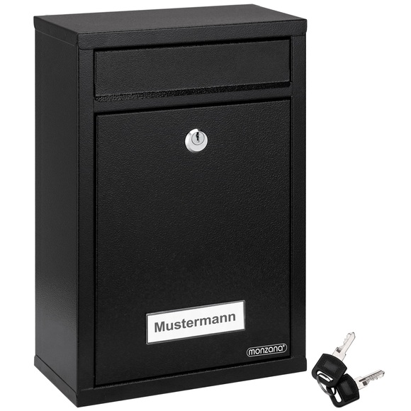 Deuba Briefkasten Schwarz 32x22x9cm
