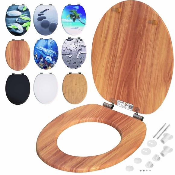Casaria Toilettensitz Holz mit Absenkautomatik