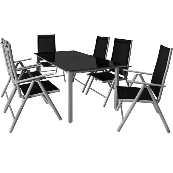 Casaria Sitzgruppe Bern 7-tlg. Silber Alu