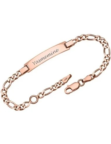 Figaro Armband rosé mit Gravur - Armbänder
