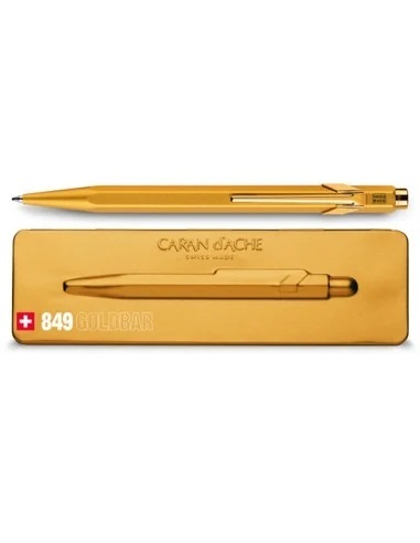 CARAN D'ACHE - Kugelschreiber 849 Goldbar mit Etui slim pack