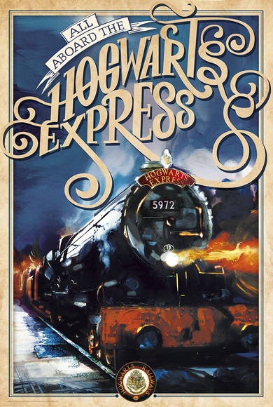 Harry Potter Hogwarts Express Retro Poster multicolor