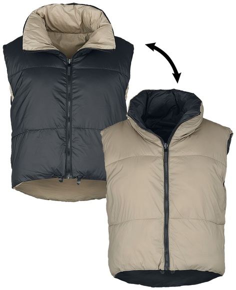 Noisy May Ales Reversible Vest Weste schwarz