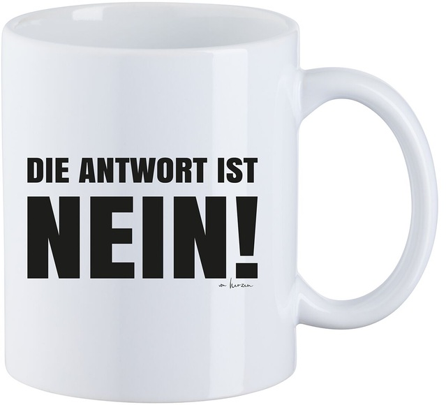 Die Antwort Tasse weiß
