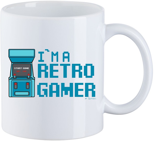 Retro Gamer Tasse weiß