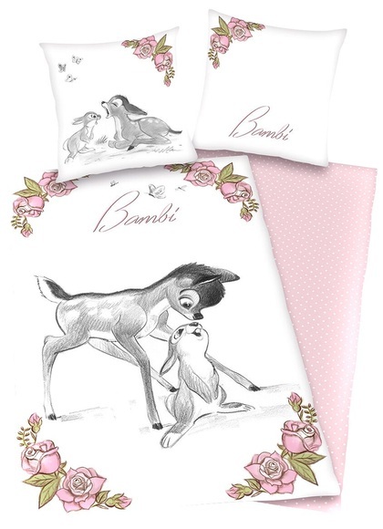 Bambi Bettwäsche rosa/weiß