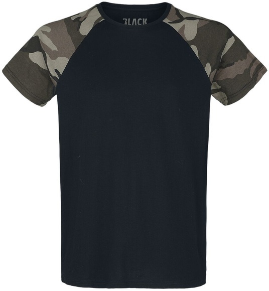 Black Premium by EMP schwarzes T-Shirt mit Camouflage Ärmeln T-Shirt camouflage/schwarz