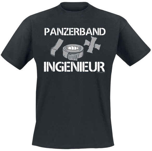 Panzerband Ingenieur T-Shirt schwarz