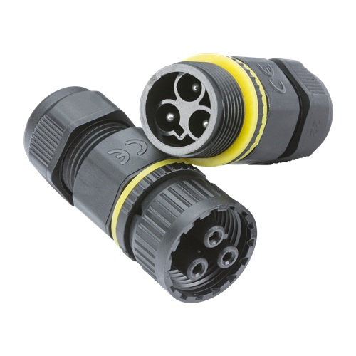 KnightsBridge IP68 16A Plug and Socket Cable Connector (3-Pole)