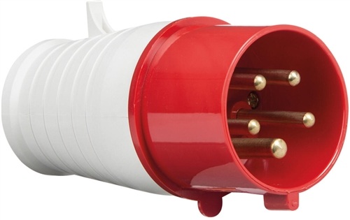 KnightsBridge 415V IP44 32A Plug 3P+N+E
