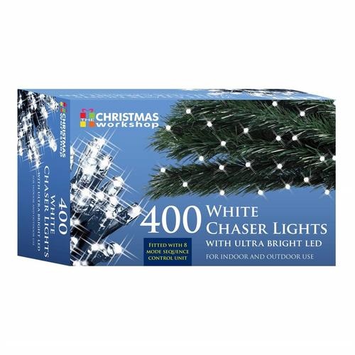 Christmas Workshop White Ultra Bright LED String Chaser Lights - 400 LED
