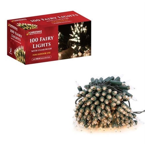 Christmas Workshop 100 Shadeless Clear Fairy Lights