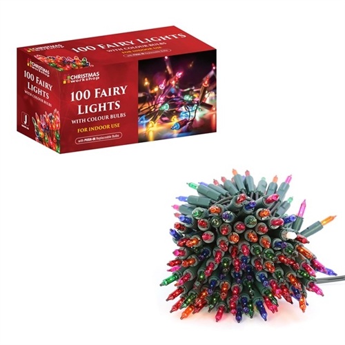 Christmas Workshop 100 Shadeless Multi Colour Fairy Lights