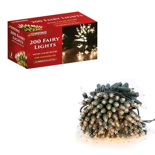 Christmas Workshop 200 Shadeless Clear Fairy Lights