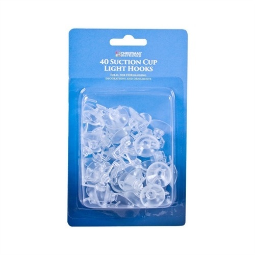 Christmas Workshop 40pc 20mm Suction Cup Light Hooks