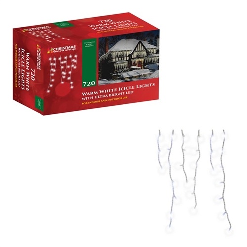 Christmas Workshop 720 LED Icicle Chaser Lights - Warm White