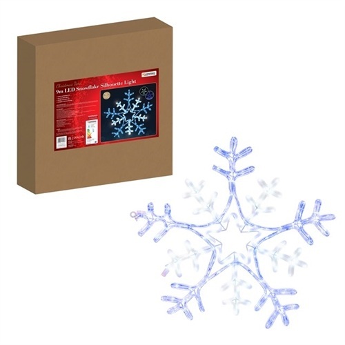 Christmas Workshop 9m LED Blue/White Snowflake Rope Light Silhouette