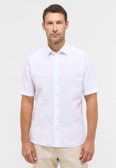 MODERN FIT Hemd in weiß unifarben