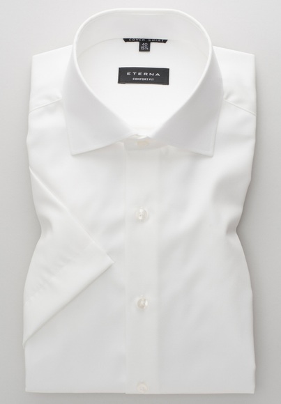 ETERNA KURZARM HEMD COMFORT FIT COVER SHIRT TWILL CHAMPAGNER UNIFARBEN