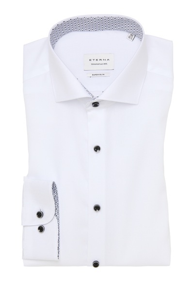 SUPER SLIM Original Shirt in weiß unifarben