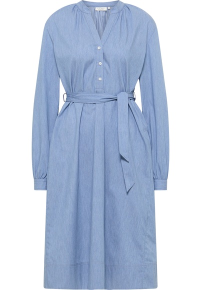 Blusenkleid in indigo unifarben