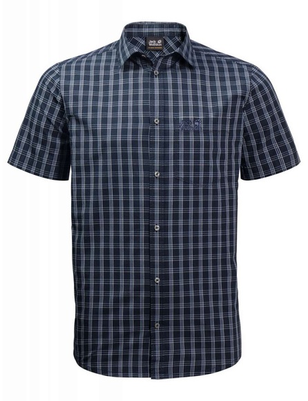 Jack Wolfskin Herren Hemd Hot Springs night blue checks XL