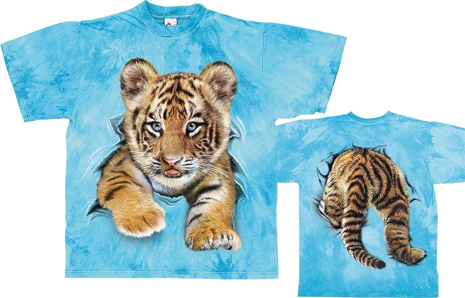 Harlequin Kinder Motiv T-Shirt Tiger Cub turquoise 140